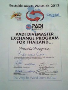 Scuba Cat Diving Phuket Thailand PADI Divemaster Scuba Cat Diving PADI 5 * CDC Phuket Thailand Divemaster Exchange